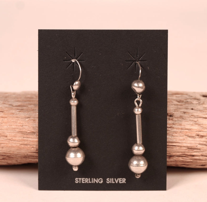 Navajo Sterling Silver Ball Drop Earrings