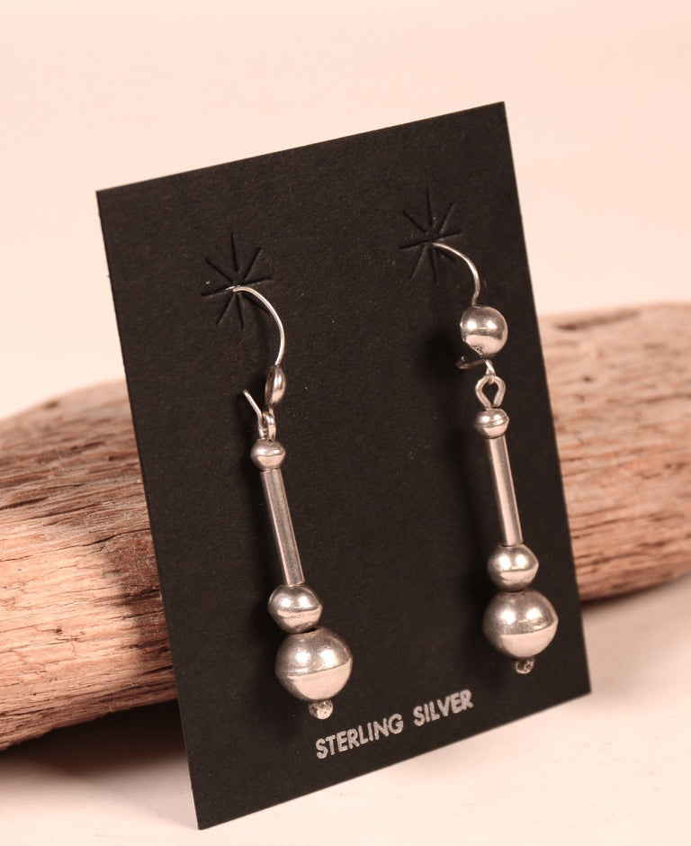 Navajo Sterling Silver Ball Drop Earrings