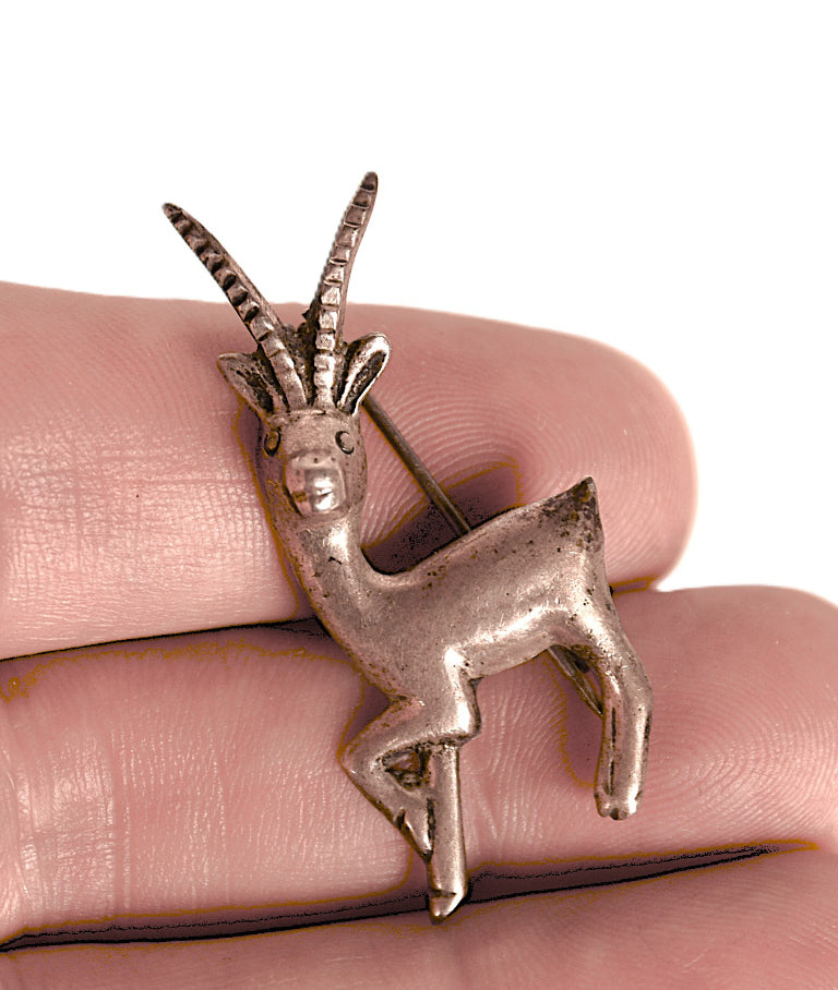 Mexico Silver Antelope Pin