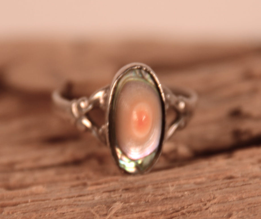 Zuni Pueblo Sterling Silver Shell Ring