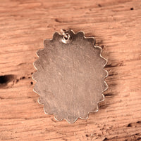 Navajo Sterling Silver 1 Turquoise Stone Pendant