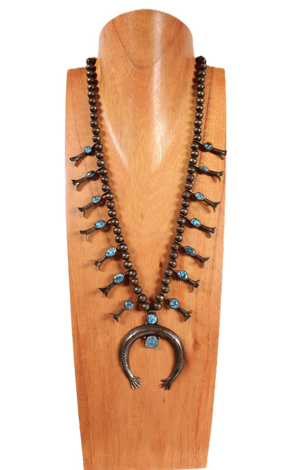 Navajo Squash Blossom with Naja Necklace