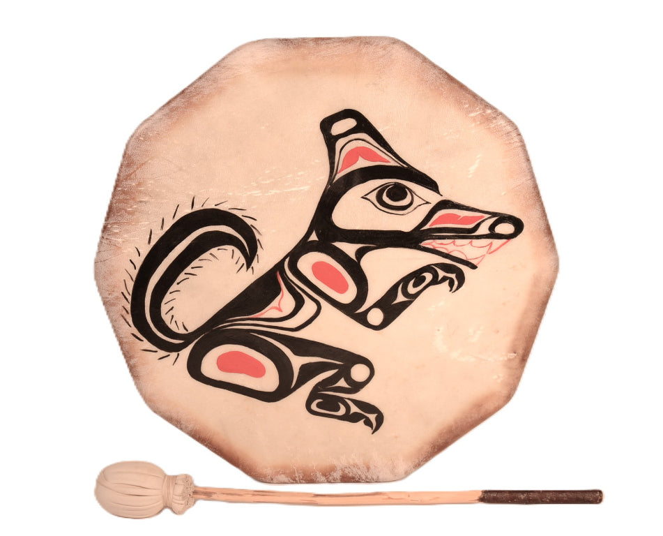 Northwest Coast Nootka Painted Hand Drum