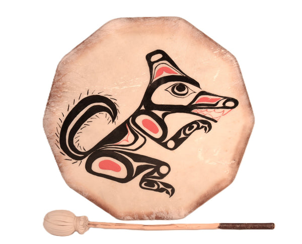 Northwest Coast Nootka Painted Hand Drum