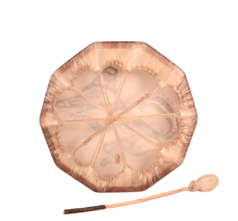 Northwest Coast Nootka Painted Hand Drum
