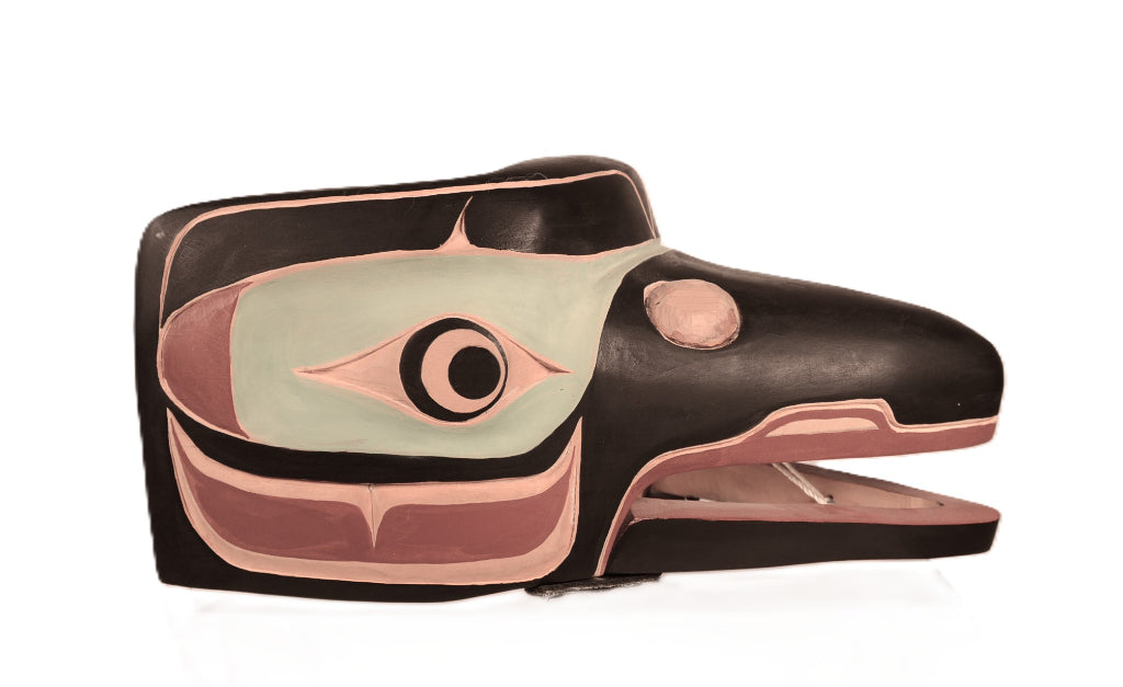 Northwest Coast Cedar Baby Eagle Mask with Mounting Board
