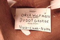 Northwest Coast Cedar Orca Whale - Wolf Mask By Wilson "Buddy" George