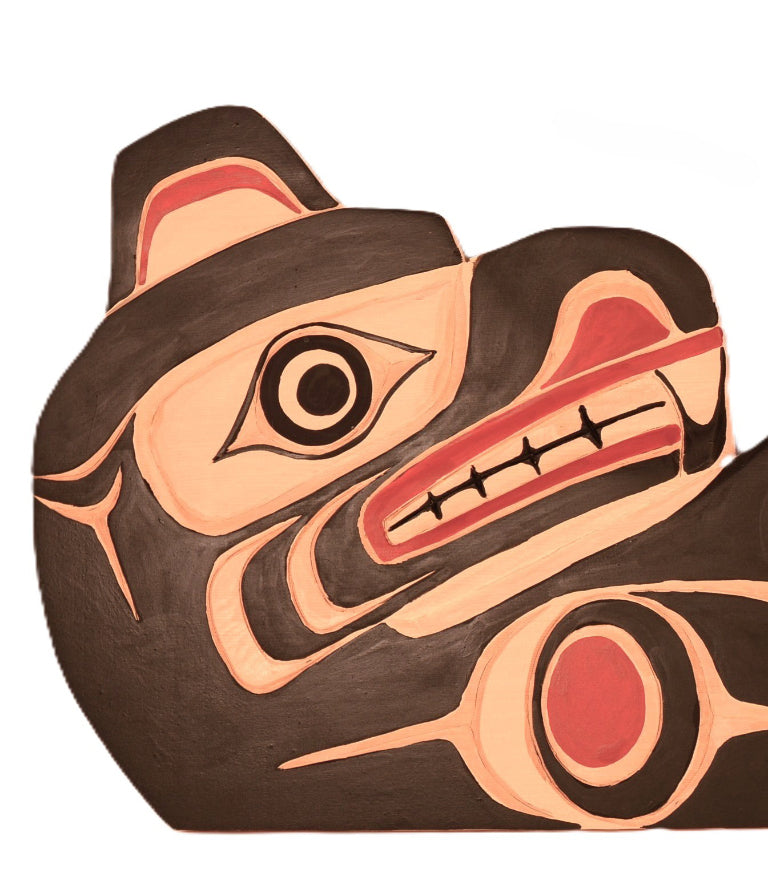 Northwest Coast Cedar Sea Otter with Urchin Mask By Dick Joseph