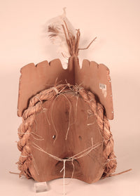 Northwest Coast Nootka Cedar Portrait Mask with Bear Headdress By Wilson "Buddy" George