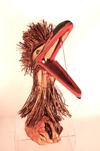 Northwest Coast Cedar Miniature Raven Dancer Headdress By Alfred Robertson