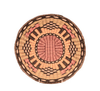 Hopi Pueblo Wicker Yellow Tray Basket