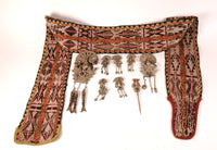 Peruvian Andean Tupu Shawl Pins with Sash Set of 8