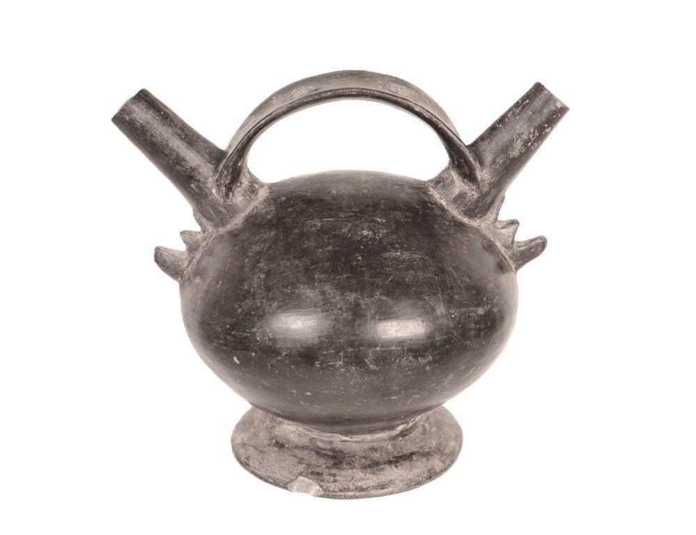 Chimu North Coast Blackware Spout Vessel
