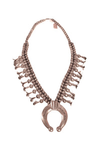Navajo Squash Blossom Sterling Silver Necklace