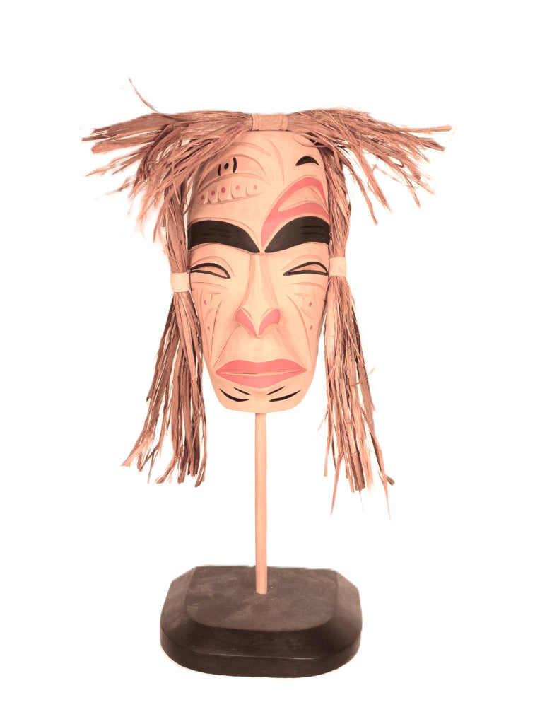 Squamish Mask on Stand By Van Joseph
