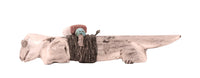 Zuni Pueblo Antler Wolf Fetish By Teddy Weahkee