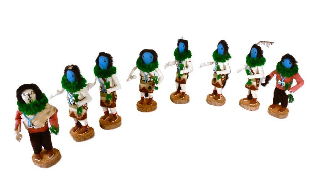 Navajo Yei Bi Chei Dancers Kachina Dolls Set of 8