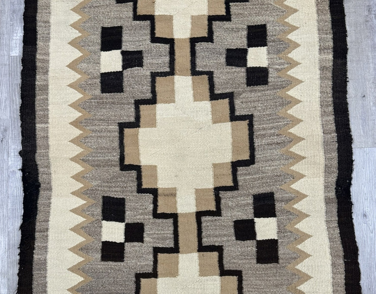 Early Navajo Two Gray Hills Rug