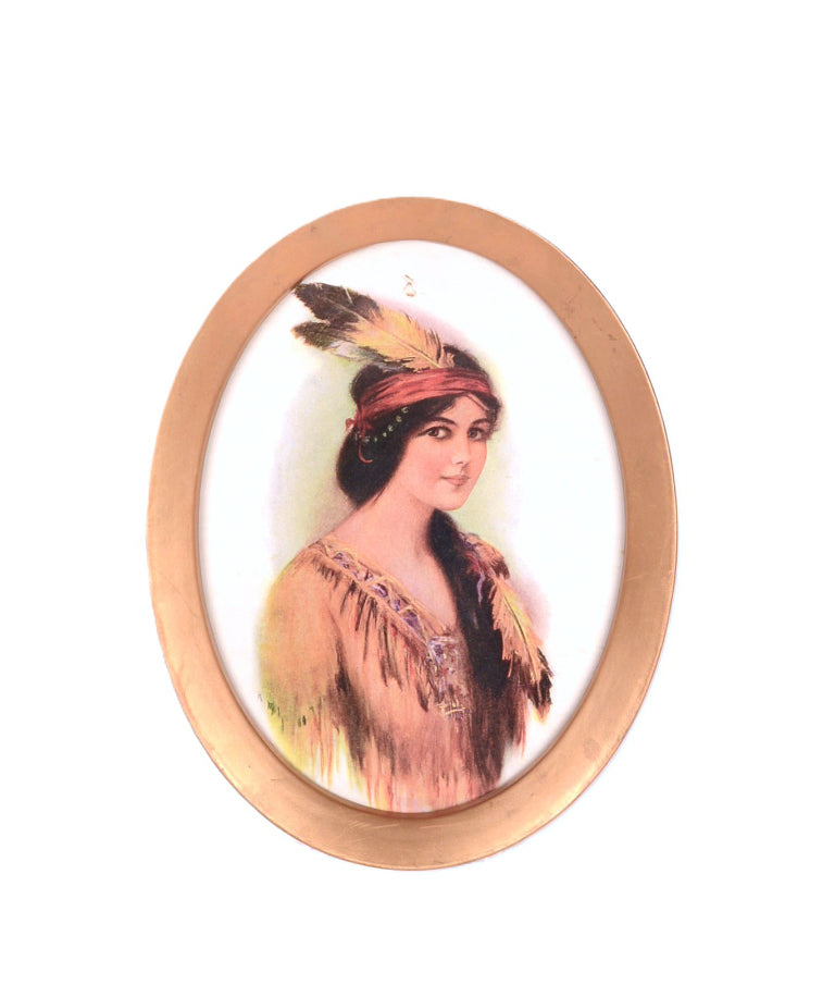 Vintage Indian Maiden Framed Print