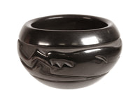 Santa Clara Pueblo Black Carved Pottery By Betty Tafoya