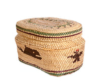 Makah Lidded Oval Basket By Margaret Irvine
