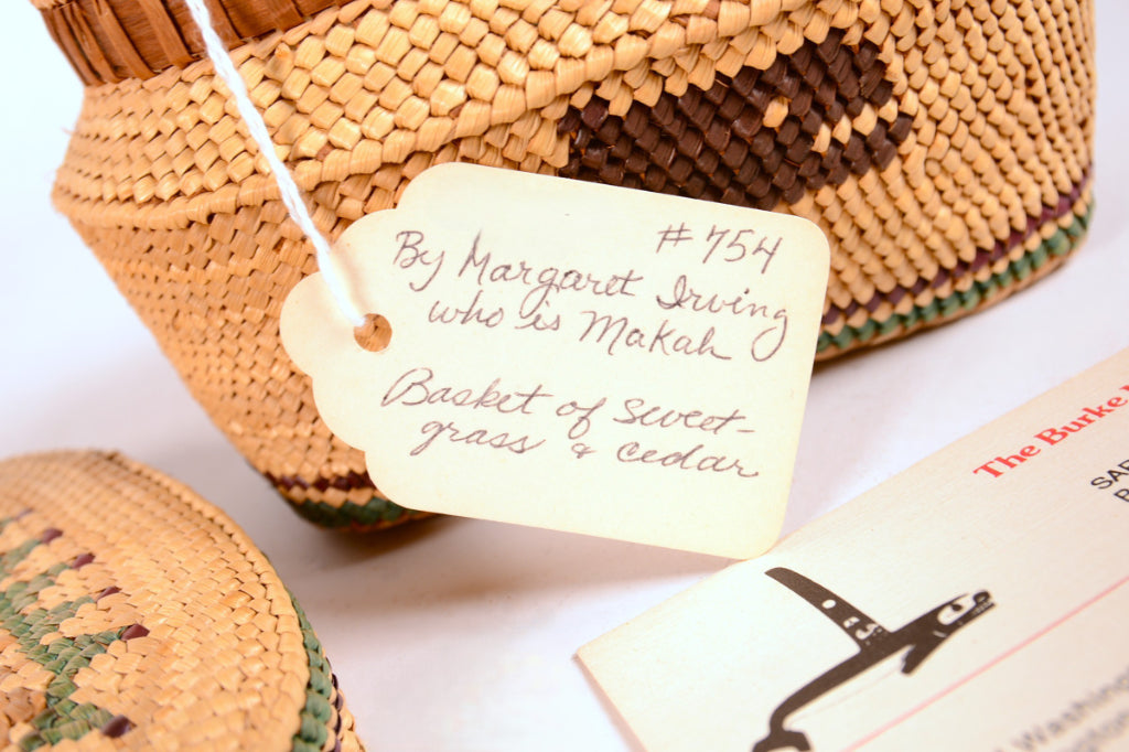 Makah Lidded Oval Basket By Margaret Irvine