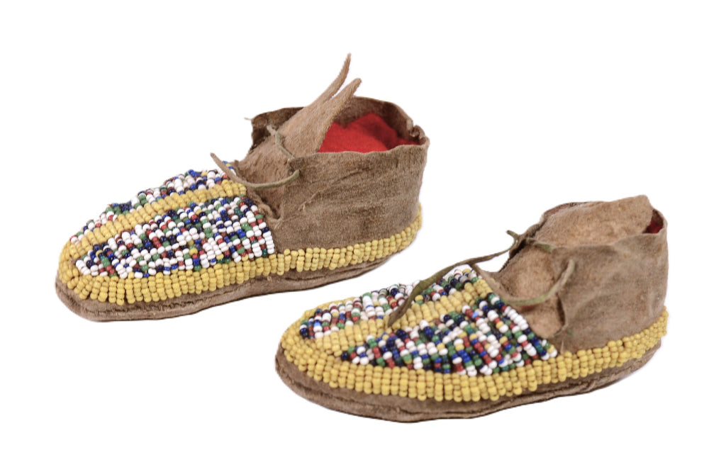 Sioux Plains Beaded Baby Moccasins