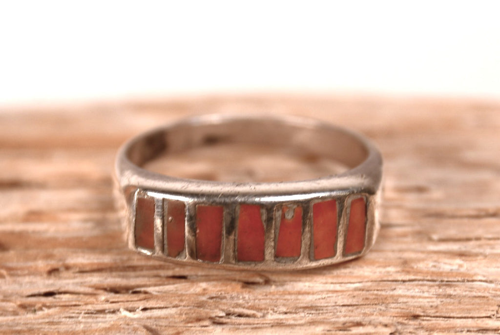 Zuni Pueblo Channel Inlay Ring