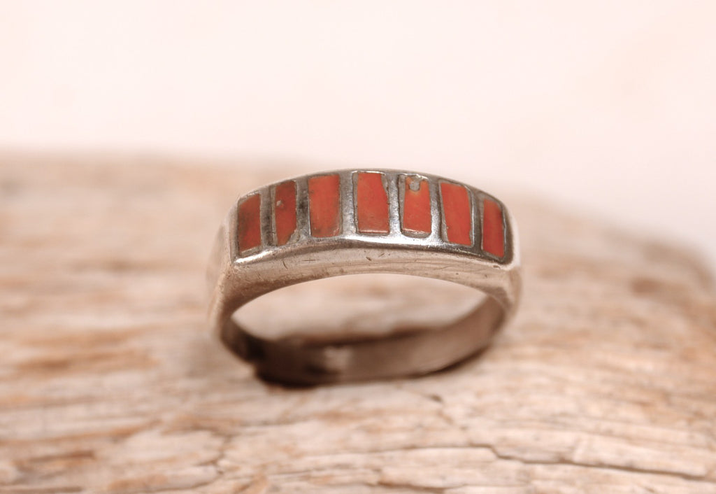 Zuni Pueblo Channel Inlay Ring