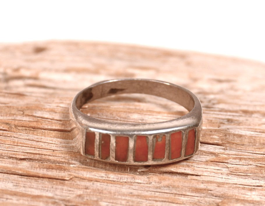 Zuni Pueblo Channel Inlay Ring