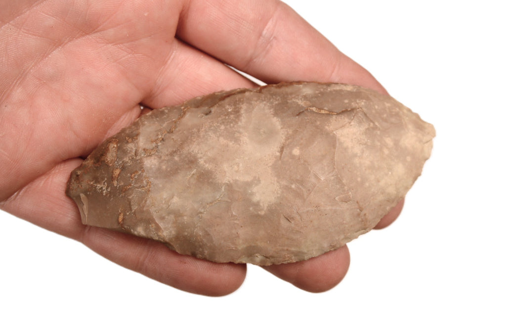 Midwest Frame of 14 Large Stone Artifact Blades