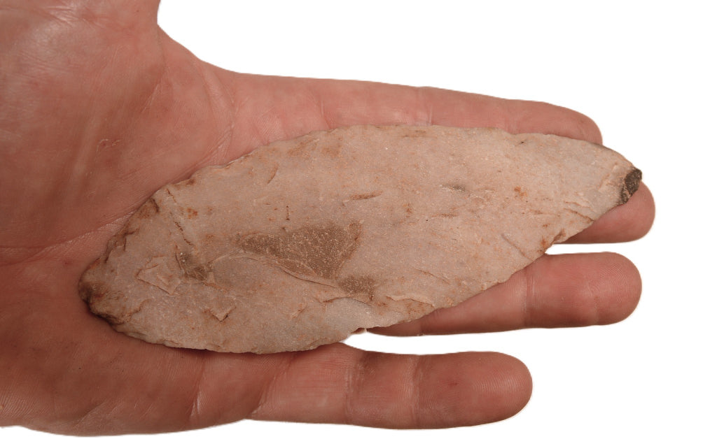 Midwest Frame of 14 Large Stone Artifact Blades