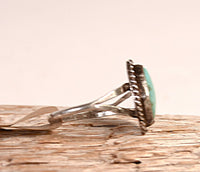 Navajo Sterling Silver and Turquoise Diamond Shape Ring
