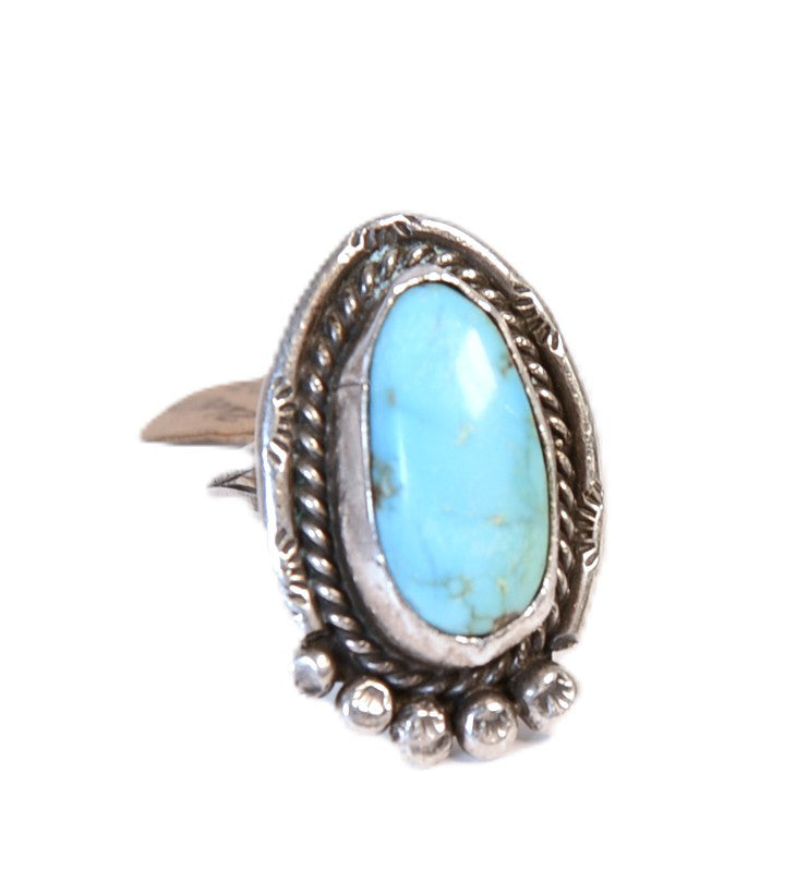 Navajo Sterling Silver and Turquoise Ring