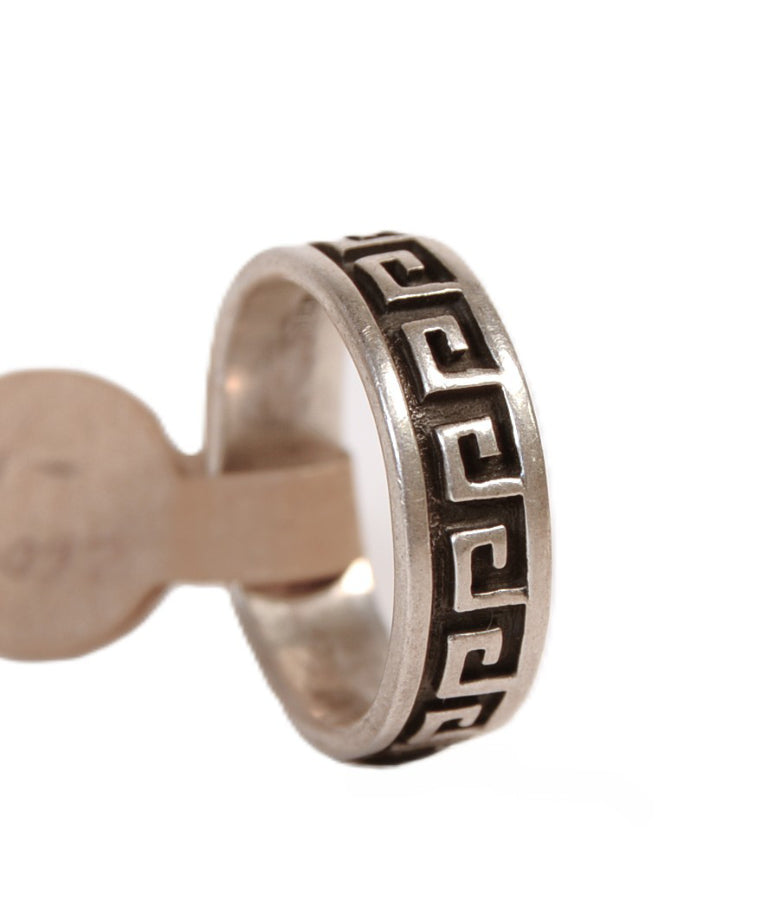 Hopi Pueblo Sterling Silver Overlay Ring