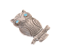 Zuni Pueblo Sterling Silver Owl Pin