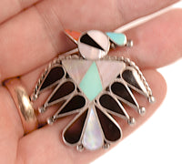 Zuni Pueblo Sterling Silver Pendant/Pin