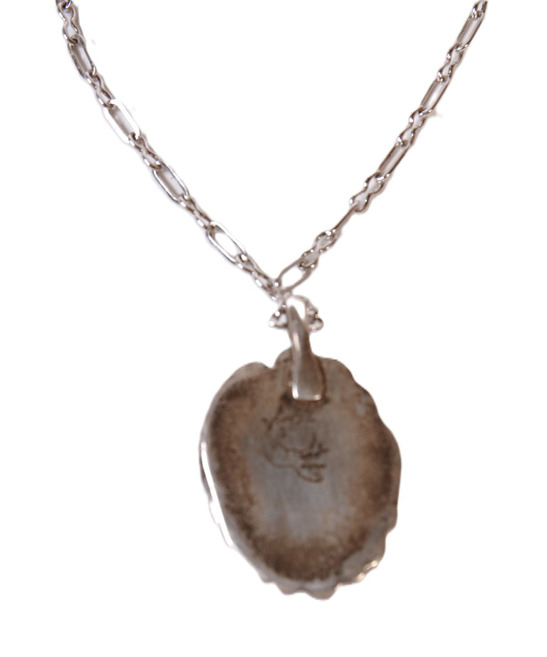 Navajo Sterling Silver Turquoise Pendant Necklace