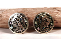 Antique Taxco Mexico Silver Clip Earrings