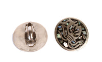 Antique Taxco Mexico Silver Clip Earrings