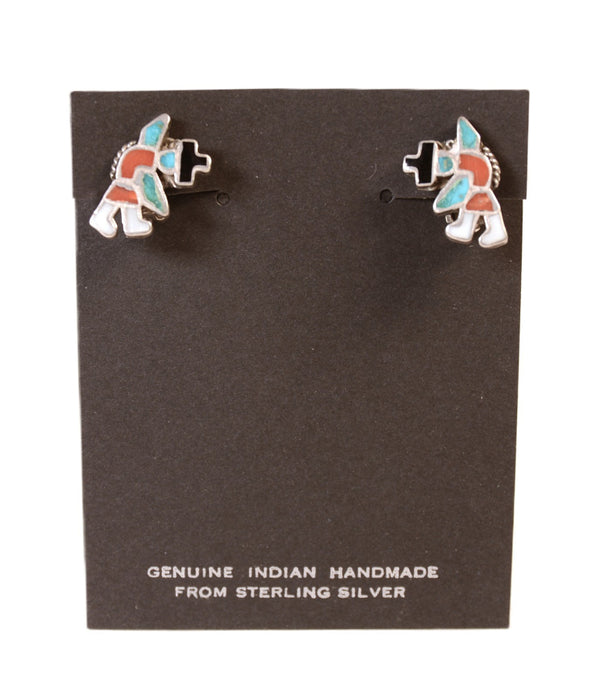 Zuni Pueblo Sterling Silver Clip Earrings