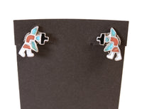 Zuni Pueblo Sterling Silver Clip Earrings