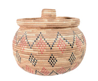 Yupik Lidded Basket with Seal Gut By Carrie Paul