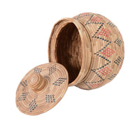 Yupik Lidded Basket with Seal Gut By Carrie Paul