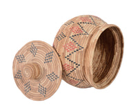 Yupik Lidded Basket with Seal Gut By Carrie Paul