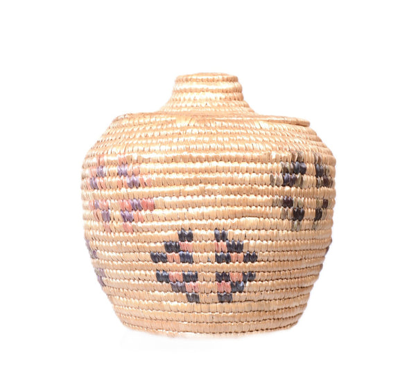 Yupik Lidded Market Basket By Mary Peruskia