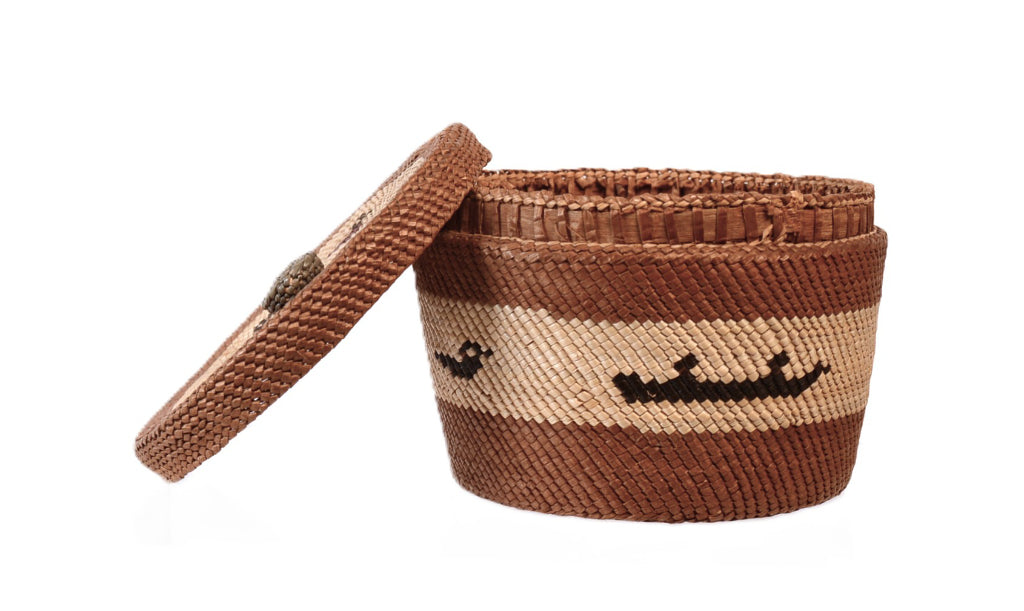 Makah Neah Bay Lidded Basket