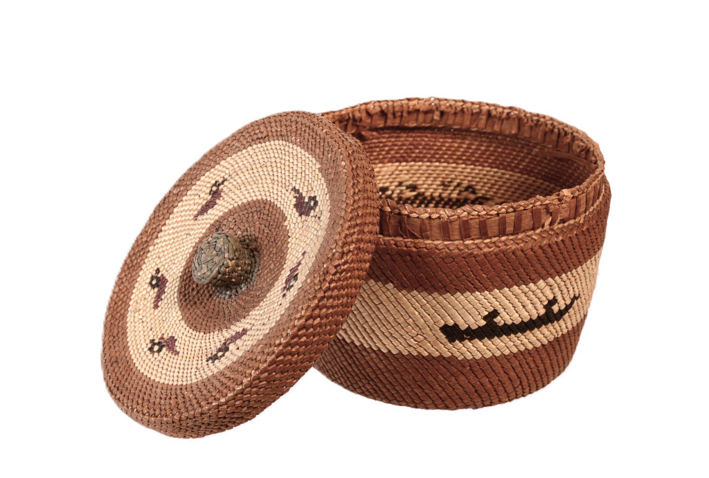 Makah Neah Bay Lidded Basket