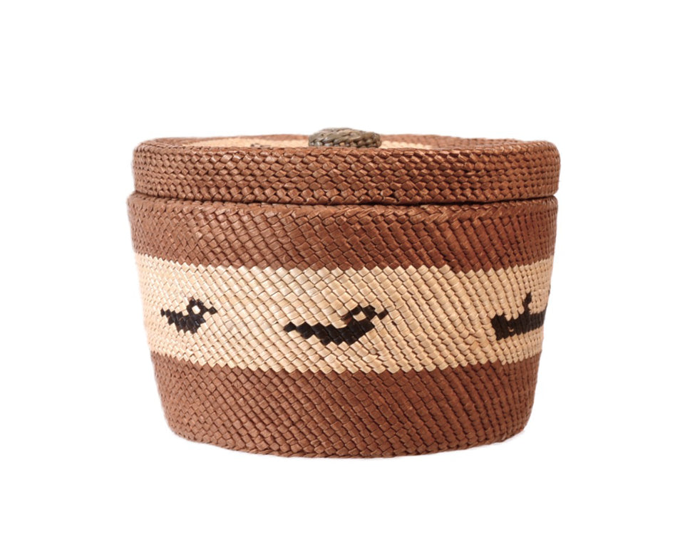 Makah Neah Bay Lidded Basket