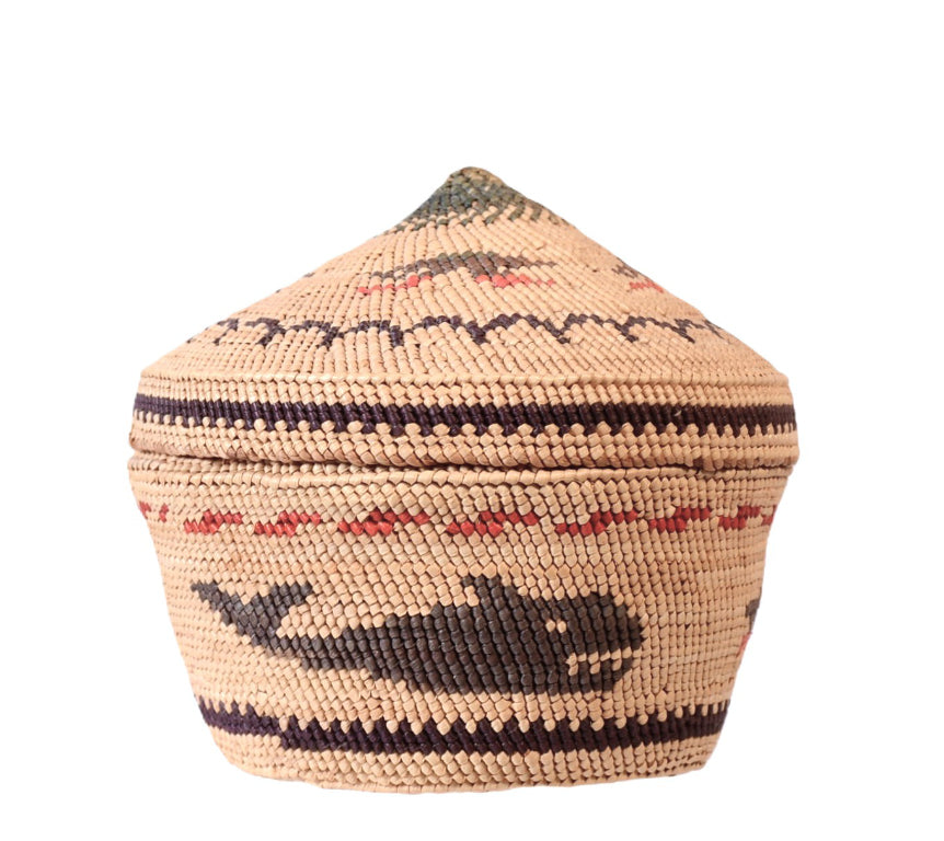 Nootka Lidded Basket By Mary Moses